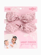 Повязка на голову для мамы и дочки M&B «Family look: цветочек» 2 шт., розовый - Фото 7