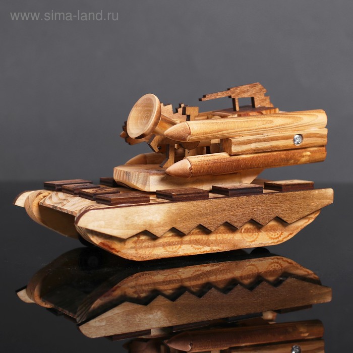 Игрушка деревянная «Танк» 11×20×10 см - Фото 1