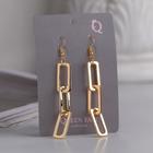 Серьги висячие "Домино", цвет золото - фото 25616652