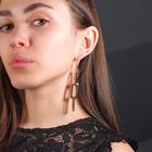 Серьги висячие "Домино", цвет золото - фото 25616653