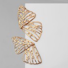 Серьги металл «Бабочки», цвет золото - Фото 3