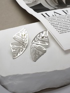 Серьги металл «Бабочки», цвет серебро - Фото 1