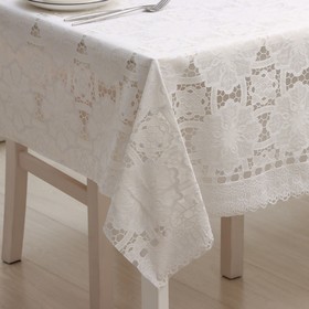 Клеёнка на стол «Царский лад», ажурная, ширина 137 см, рулон 20 метров