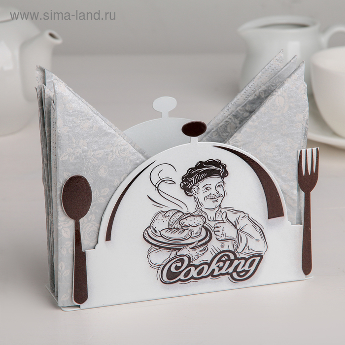Салфетница Cooking, 15×4.2×10.3 см, белая - Фото 1