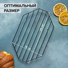 Решётка для глазирования и остывания кондитерских изделий KONFINETTA «Октаэдр», 25×15×1.8 см, чёрная - Фото 2