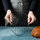 Решётка для глазирования и остывания кондитерских изделий KONFINETTA «Октаэдр», 25×15×1.8 см, чёрная - Фото 4