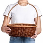 Корзина плетёная, 30×25×12/37 см, бамбук, лоза, МИКС - Фото 1