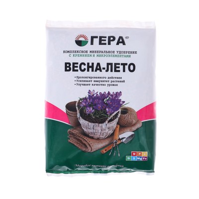 Минеральное удобрение с диатомитом «Гера», Весна-Лето, 0.9 кг