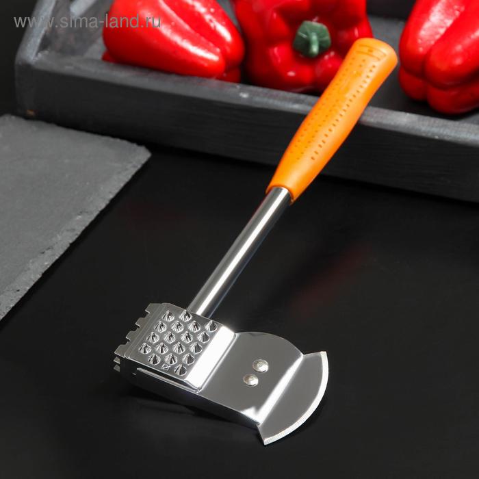 Молоток - топорик с прорезиненной ручкой для мяса, цвет МИКС - Фото 1