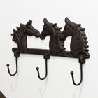 Крючки декоративные металл "Три коня" 21х13х6,5 см - Фото 3