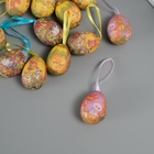 Подвесное украшение пасхальное «Яйцо: петушок с цыплятами», набор 12 шт., яйцо 3×4 см - Фото 3