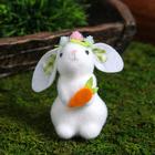 Сувенир "Кролики с морковкой и цветочком" набор 2 шт 8х4,5х4,5 см - Фото 2