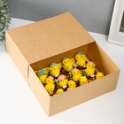 Фигурка пасхальная «Цыпа с цыплёнком в гнезде с цветочками», набор 12 шт., 5×5×5 см - Фото 3