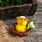 Фигурка пасхальная «Цыпа в шляпке в гнезде с цветочками», набор 12 шт., 5×5×5 см - Фото 2