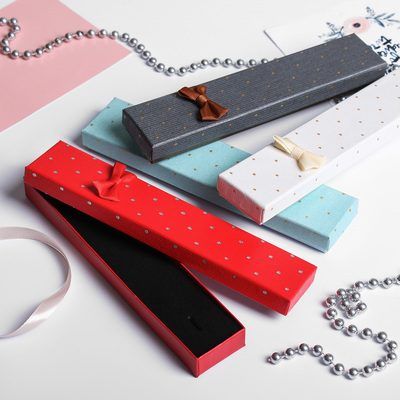 Коробочка подарочная под браслет/часы/цепочку «Крапинки», 21×4 (размер полезной части 20.5×3.5 см), МИКС