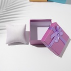 Коробочка подарочная под браслет, часы «Палетка», 9×9 см, (полезная часть 8.2×8.2 см,) МИКС, вставка белая - Фото 4