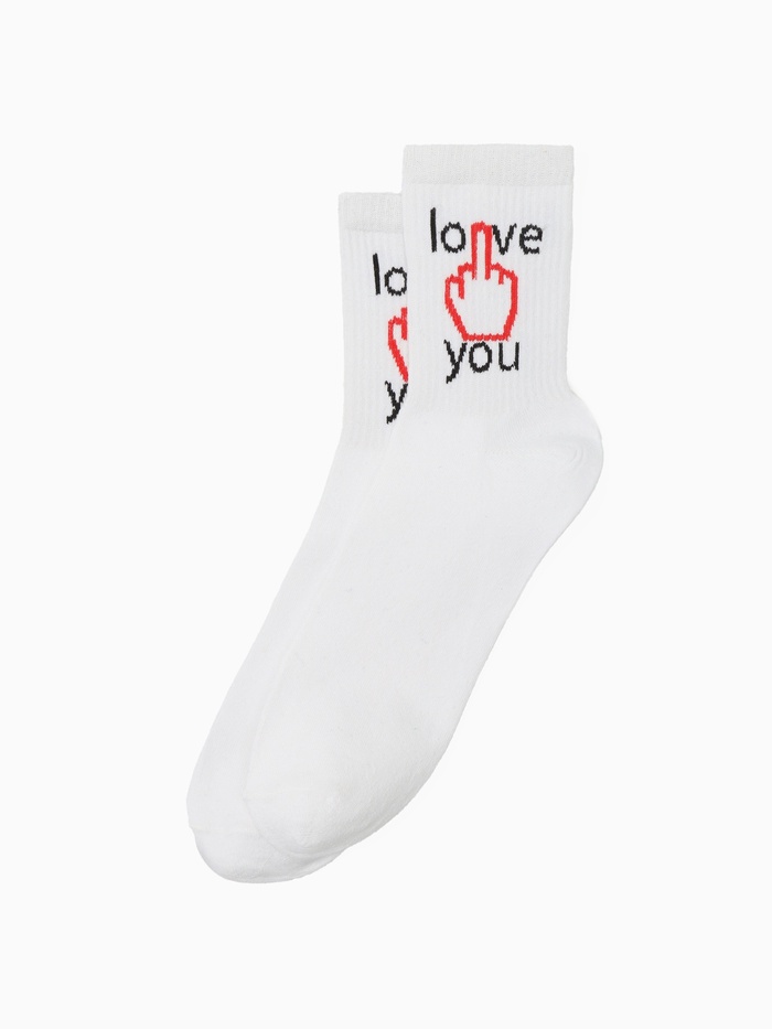 Носки мужские Love you р. 41-44 (27-29 см), белый - Фото 1