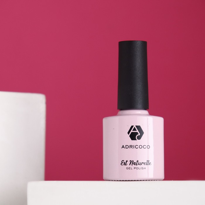 Гель-лак ADRICOCO Allure сream №07 камуфлирующий персиковый с шиммером, 8 мл - Фото 1