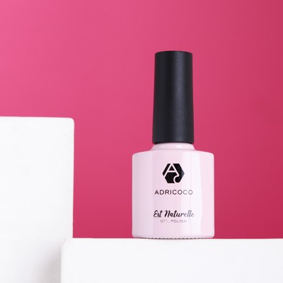 Гель-лак ADRICOCO Allure сream №08 камуфлирующий розовый с шиммером, 8 мл