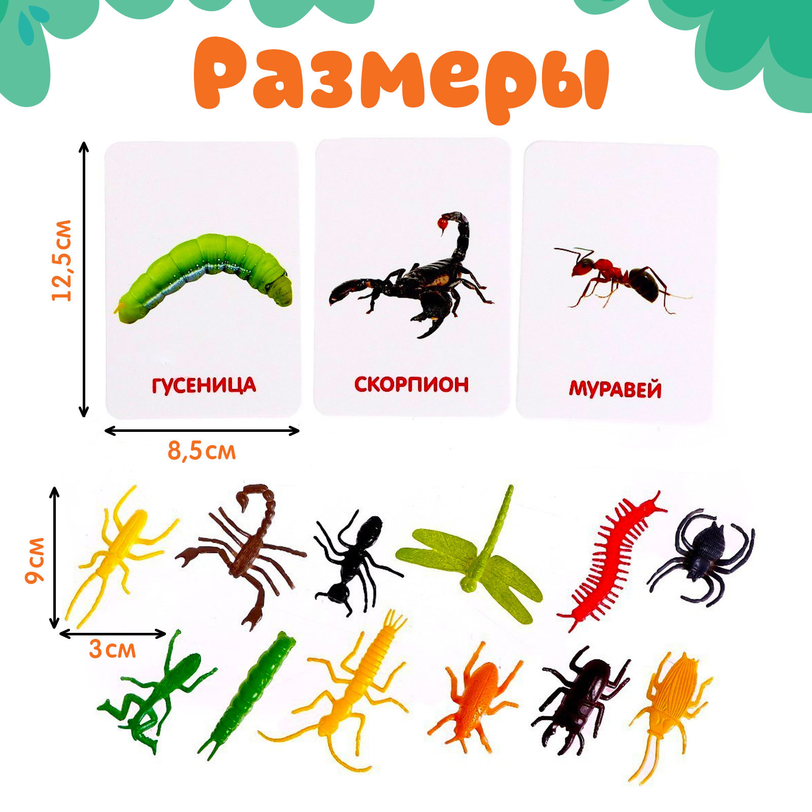 Развивающий набор с карточками «Мир насекомых», по методике Домана  (4474174) - Купить по цене от 184.00 руб. | Интернет магазин SIMA-LAND.RU