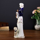Сувенир керамика "Леди со скрипкой и собакой" 30х10х9,5 см - Фото 3