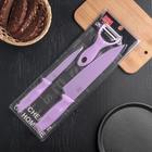 Набор ножей кухонных с антиналипающим покрытием Grape, керамическая овощечистка, цвет фиолетовый - Фото 3