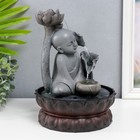 Фонтан настольный с подсветкой «Маленький будда с лотосом», от сети, серый, 29×20×20 см - Фото 2