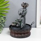 Фонтан настольный с подсветкой «Маленький будда с лотосом», от сети, серый, 29×20×20 см - Фото 4