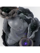 Фонтан настольный с подсветкой «Маленький будда с лотосом», от сети, серый, 29×20×20 см - Фото 8