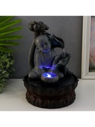 Фонтан настольный с подсветкой «Маленький будда с лотосом», от сети, серый, 29×20×20 см - Фото 10