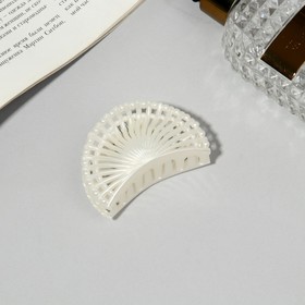 Краб для волос " Туман" веер, 6 см, цвет белый