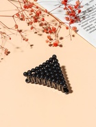 Краб для волос "Бусины" треугольник 6 см, микс (12 шт) - фото 809114124