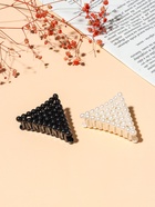 Краб для волос "Бусины" треугольник 6 см, микс (12 шт) - фото 809114125