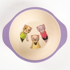 Миска - тарелочка детская из бамбука, 200 мл., цвет и рисунок МИКС, 13,3х11,3х4,5 - фото 42847254