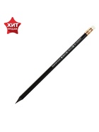 Карандаш чернографитный Calligrata, HB, с ластиком, шестигранный, пластиковый, МИКС - Фото 3