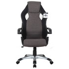 Кресло игровое BRABIX "Techno GM-002", ткань, черное/серое, вставки белые - Фото 3