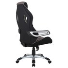 Кресло игровое BRABIX "Techno GM-002", ткань, черное/серое, вставки белые - Фото 4