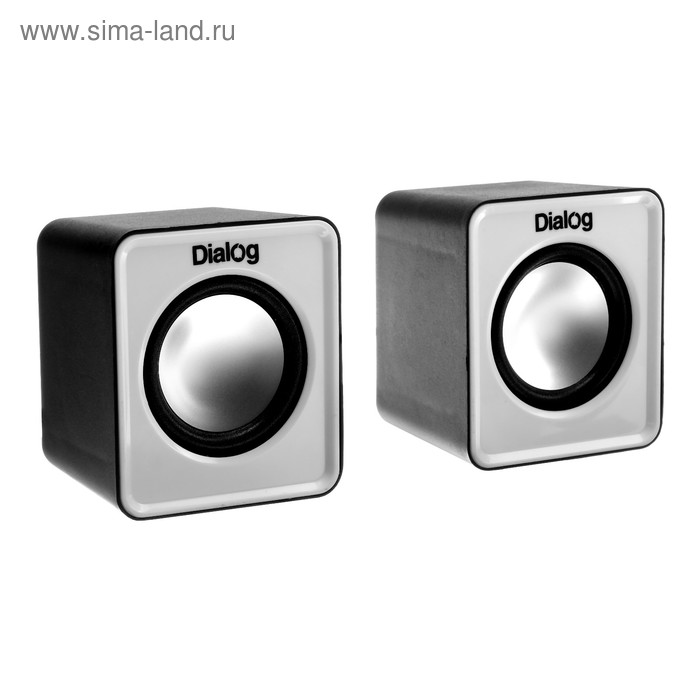 Компьютерные колонки 2.0 Dialog Colibri AC-02UР, 2х3Вт, USB, черно-белые - Фото 1