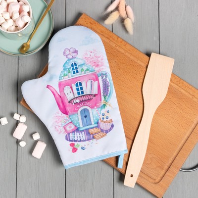 Кухонный набор «Любимой мамочке»: варежка-прихватка 20×28 см, лопатка деревянная