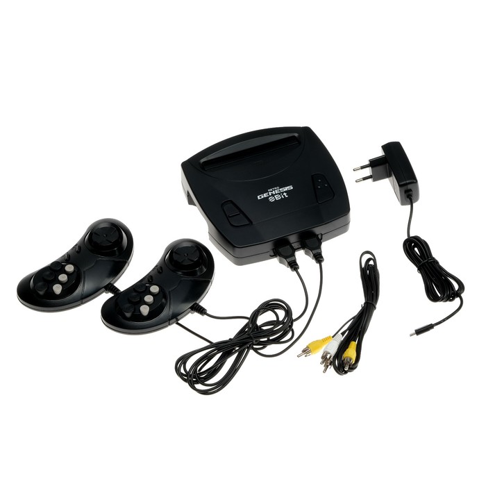 Игровая приставка Retro Genesis 8 Bit Junior, AV кабель, 2 проводн. джойст., 300 игр, черная