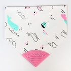 Нагрудник-бандана/слюнявчик для кормления Крошка Я, непромокаемый, с прорезывателем, на кнопке, розовый, МИКС - Фото 18