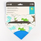 Нагрудник-бандана/слюнявчик для кормления непромокаемый с прорезывателем на кнопке, голубой, МИКС - фото 120836217