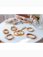 Ручки для сумки, 2 шт., бамбук, d=11.5/13 см, толщина 0.8 см 4583470