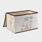 Короб стеллажный для хранения с крышкой «Жирафик», 38×25×24 см - Фото 3