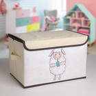 Короб стеллажный для хранения с крышкой «Овечка», 38×25×24 см - Фото 1