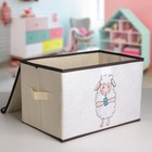 Короб стеллажный для хранения с крышкой «Овечка», 38×25×24 см - Фото 2