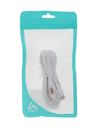 Кабель LuazON, Type-C - USB, 1 А, 2 м, белый