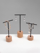 Подставка под серьги QF, Т-образная, набор 3 шт., 16, 13.5, 11.5 см, чёрная - Фото 4