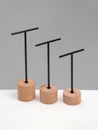 Подставка под серьги QF, Т-образная, набор 3 шт., 16, 13.5, 11.5 см, чёрная - Фото 5