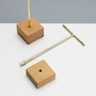 Подставка под серьги QF, Т-образная, набор 3 шт., 16, 13.5, 11.5 см, цвет золото - Фото 4